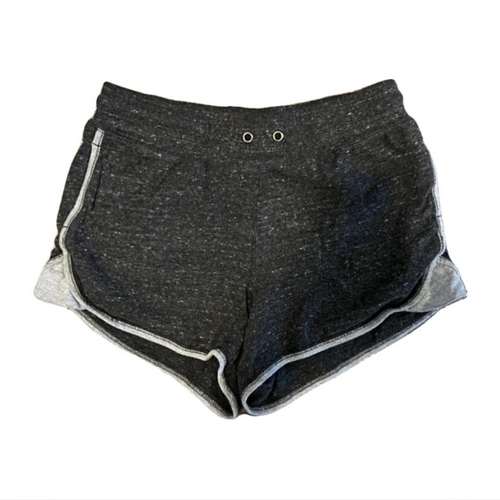 basic gray and black sweatshorts